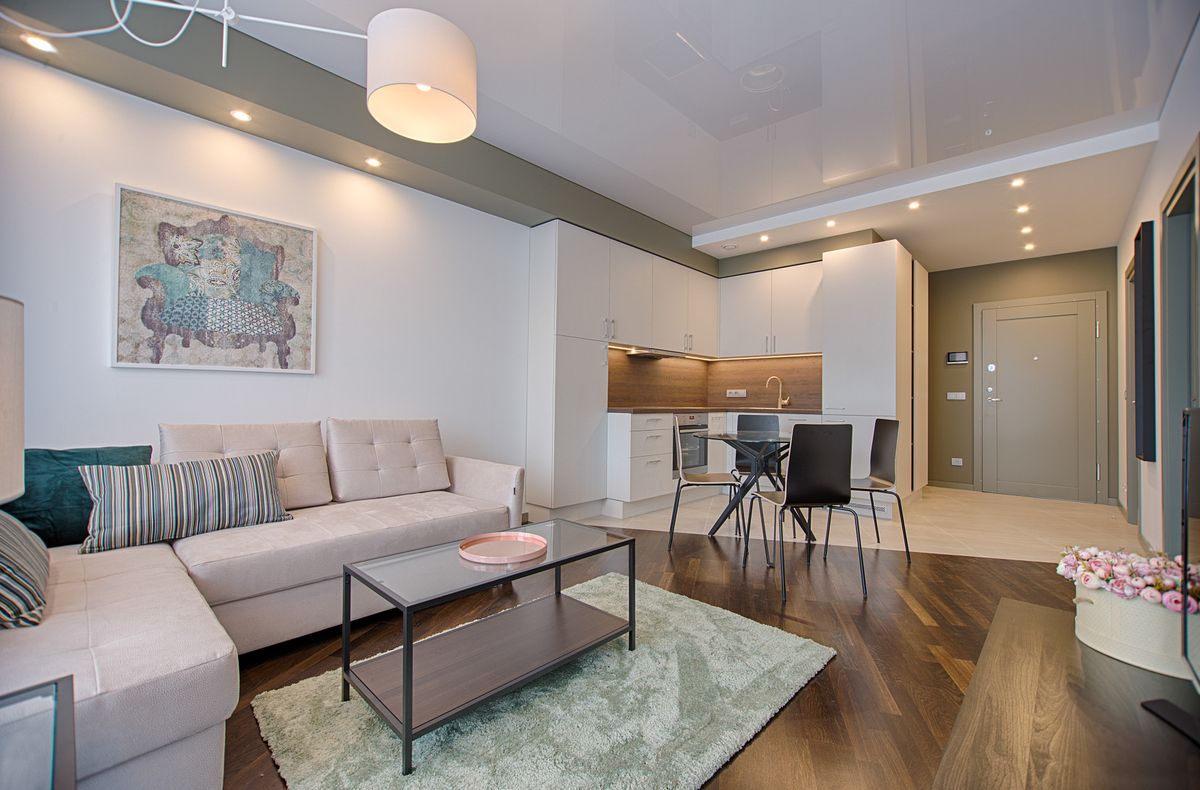 An open-plan living room